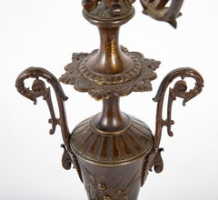 Pair of Mid 19th Century Ornate Metal French Candelabra