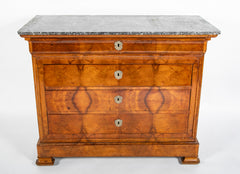 A Louis Philippe Marble Top Four Drawer Commode