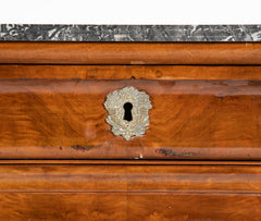 A Louis Philippe Marble Top Four Drawer Commode