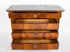 A Louis Philippe Marble Top Four Drawer Commode
