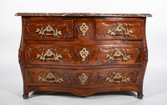 A French 18th Century Marble Top Walnut Commode