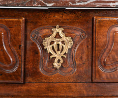 A French 18th Century Marble Top Walnut Commode