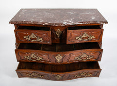 A French 18th Century Marble Top Walnut Commode