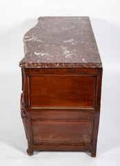 A French 18th Century Marble Top Walnut Commode