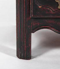 French Marble Top Bureau or Chest of Drawers Having Original Hardware