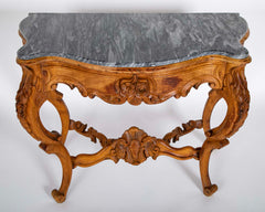 Stunning Rococo Style Marble Top Console