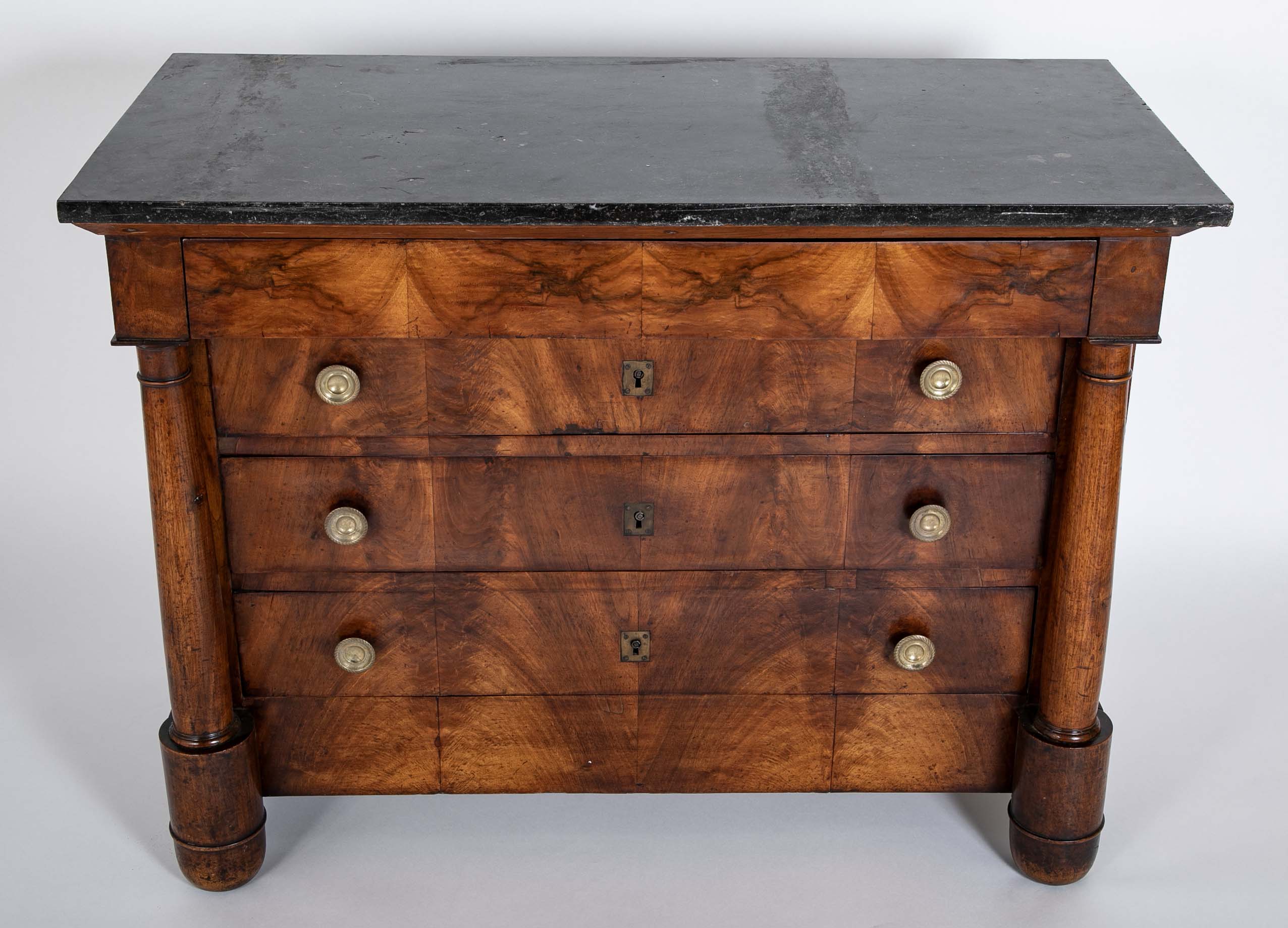 Early 19th Century French Empire Marble Top Commode