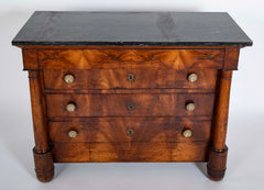 Early 19th Century French Empire Marble Top Commode