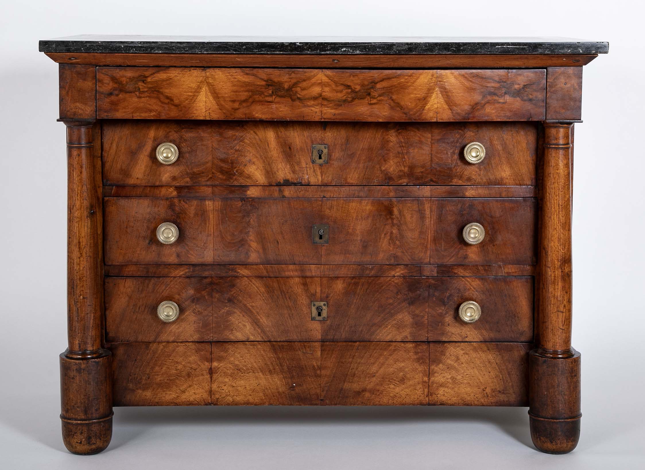 Early 19th Century French Empire Marble Top Commode