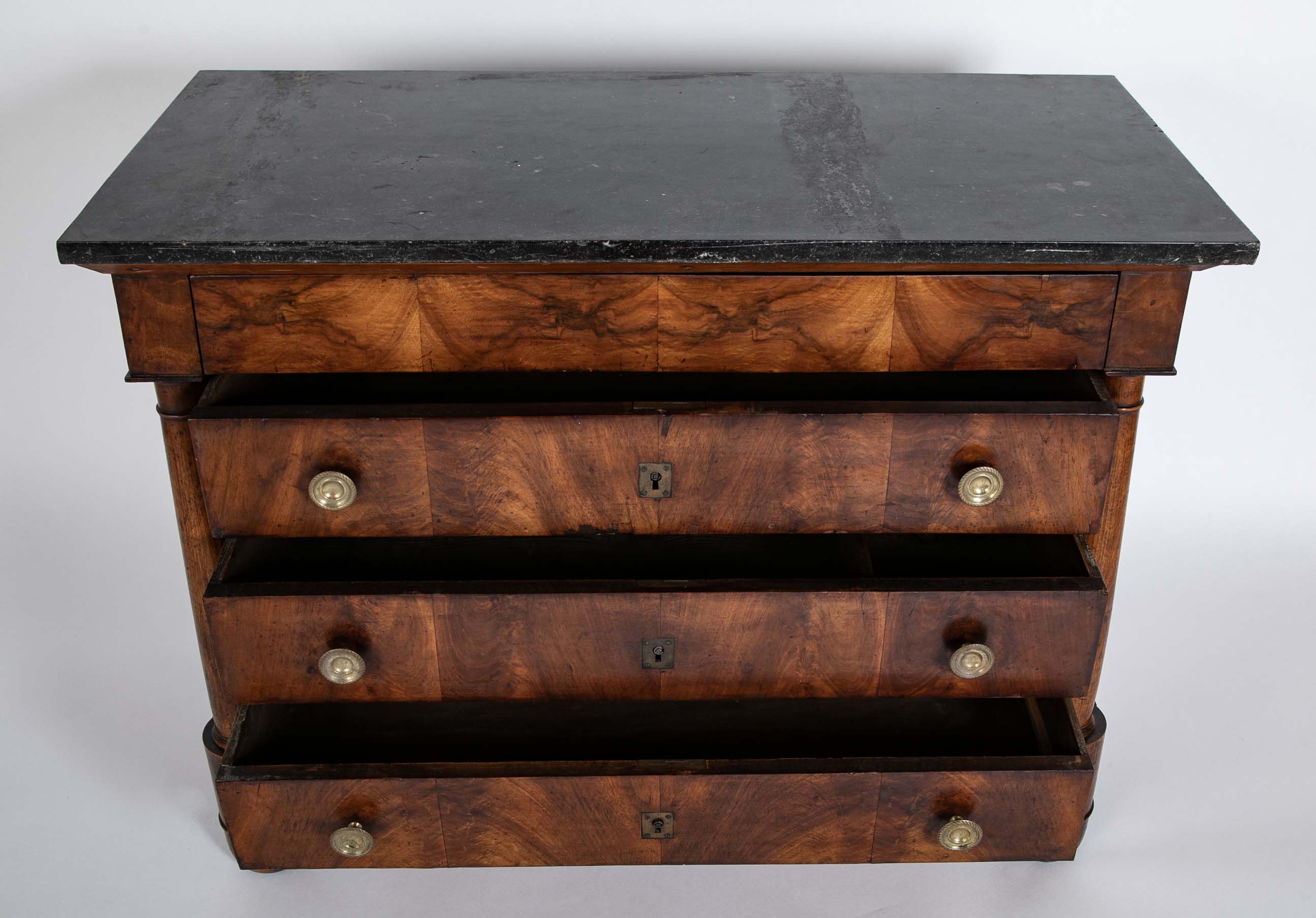 Early 19th Century French Empire Marble Top Commode