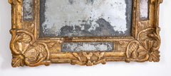 18th Century Carved French Mirror with Original Mercury Amalgam Mirror Plate