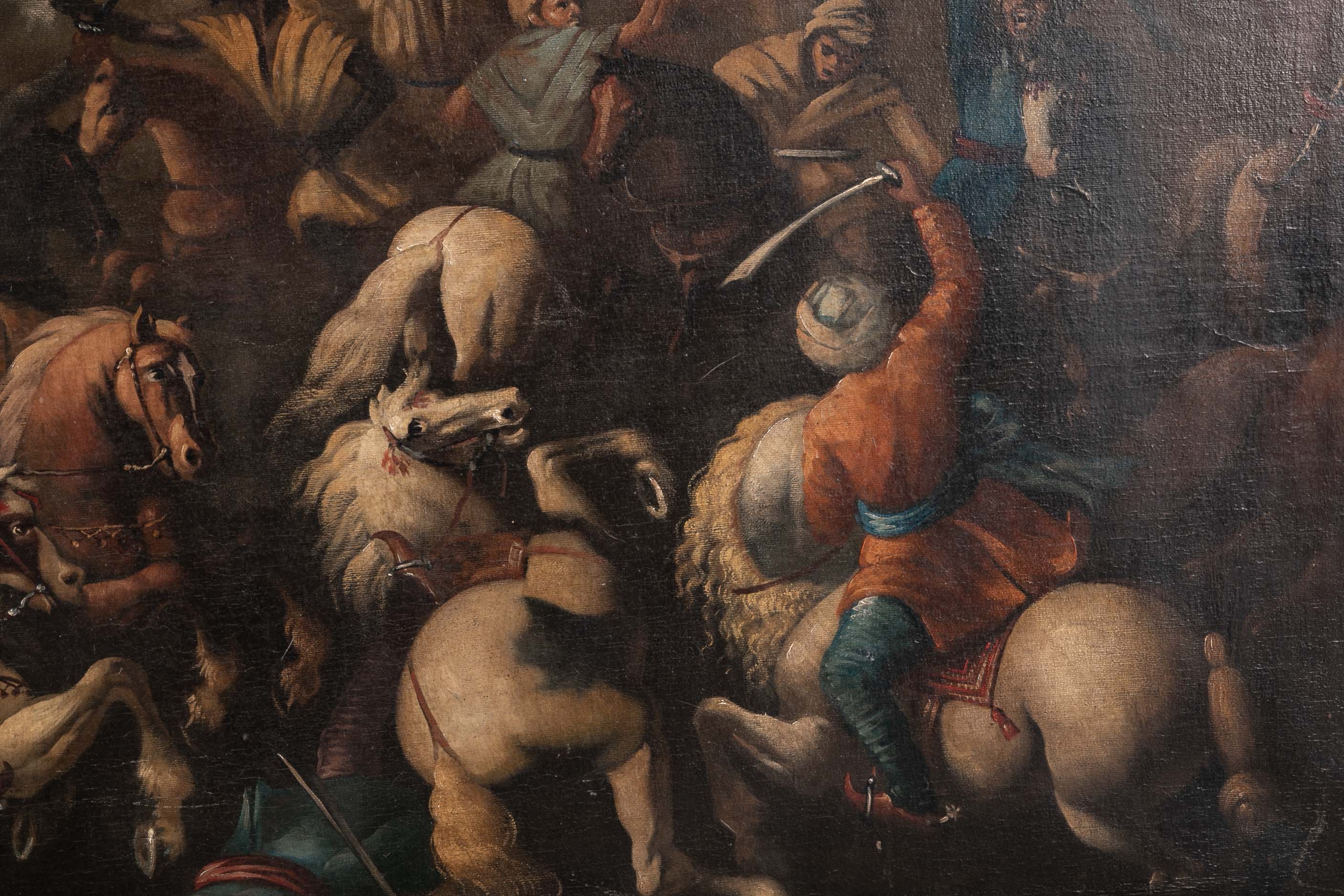 "Una Batalla Morisca" Spanish Oil Painting