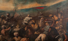 "Una Batalla Morisca" Spanish Oil Painting