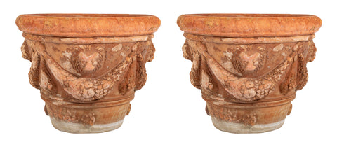 A Pair of 18th Century French Terracotta Jardinieres from Provence