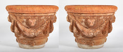 A Pair of 18th Century French Terracotta Jardinieres from Provence