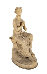 Large 18th Century French Plaster Statue of a Woman Praying