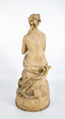 Large 18th Century French Plaster Statue of a Woman Praying