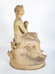 Large 18th Century French Plaster Statue of a Woman Praying