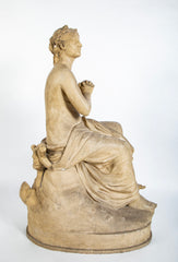 Large 18th Century French Plaster Statue of a Woman Praying