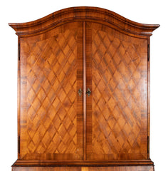 Unique Late 18th Century Swiss Secretary with Beautiful Marquetry