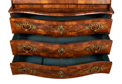 Unique Late 18th Century Swiss Secretary with Beautiful Marquetry
