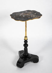 Pair of Chinese Export Tables with Floral Mother-of-Pearl Inlay