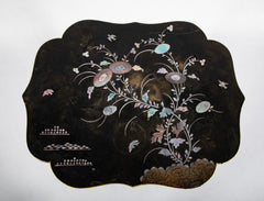 Pair of Chinese Export Tables with Floral Mother-of-Pearl Inlay