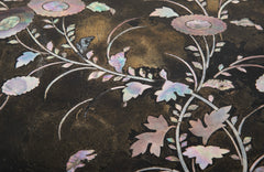Pair of Chinese Export Tables with Floral Mother-of-Pearl Inlay
