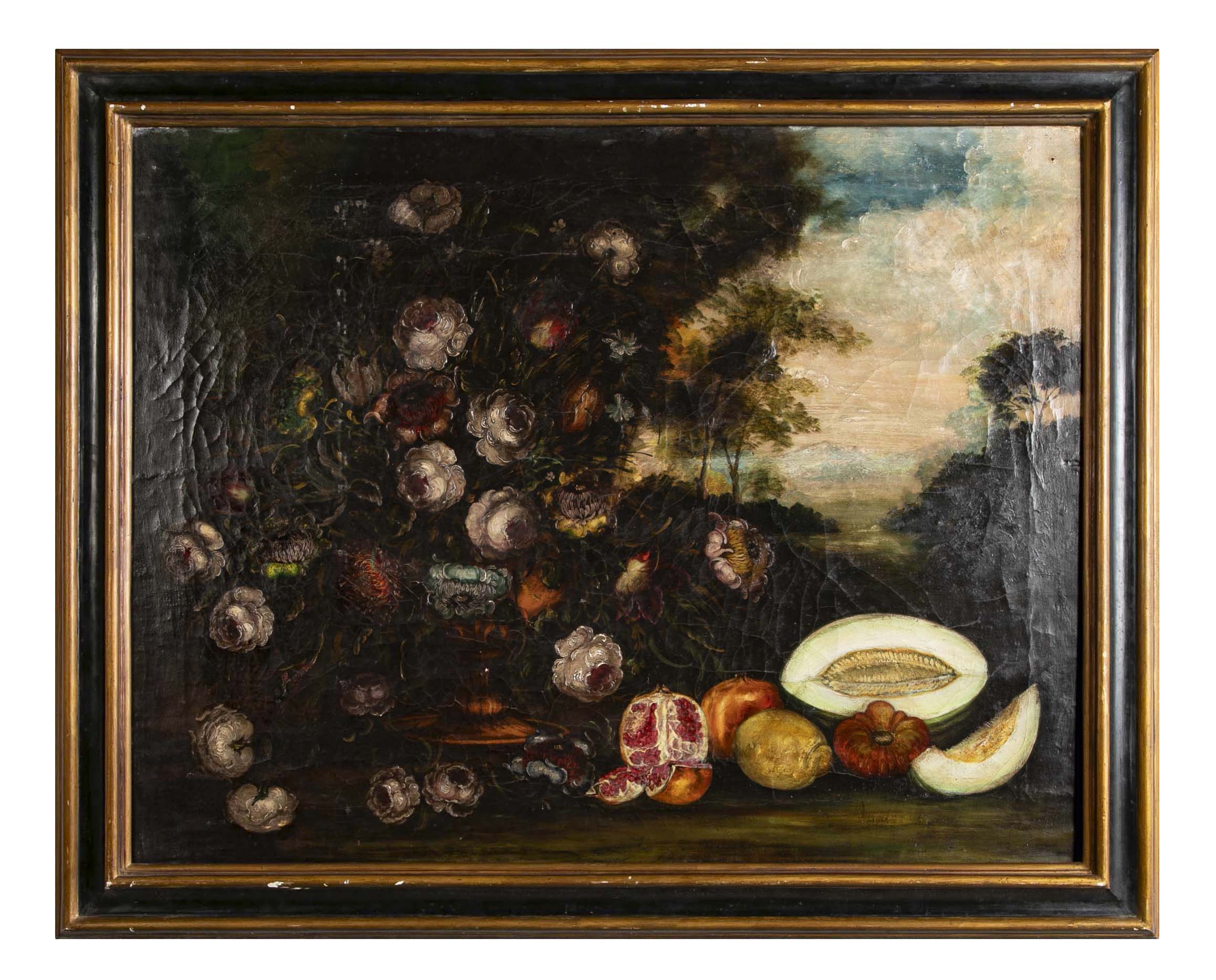 18th Century French Still Life Oil on Canvas