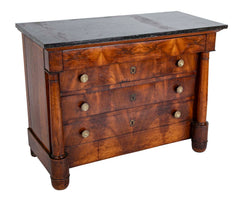 Early 19th Century French Empire Marble Top Commode