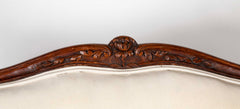 19th Century Carved Wood French Settee from Burgundy
