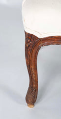 19th Century Carved Wood French Settee from Burgundy