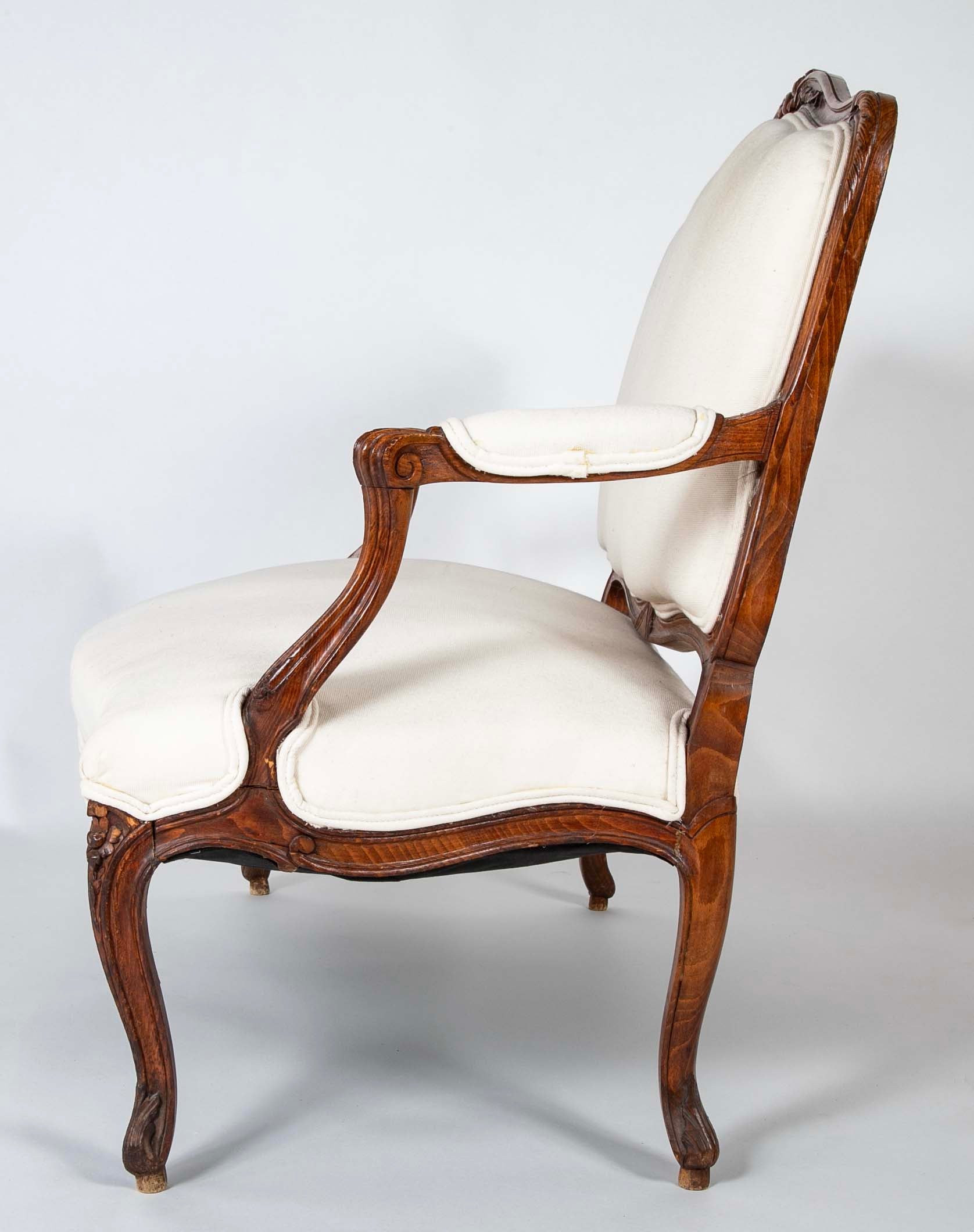 19th Century Carved Wood French Settee from Burgundy