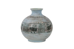 Jacques Blin Ceramic Vase With Bird Decoration