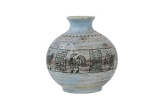 Jacques Blin Ceramic Vase With Bird Decoration