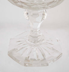 Pair of Covered Cut Glass Compotes