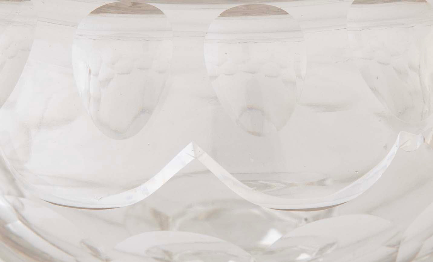 Pair of Covered Cut Glass Compotes