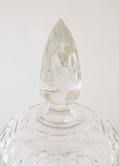 Pair of Covered Cut Glass Compotes