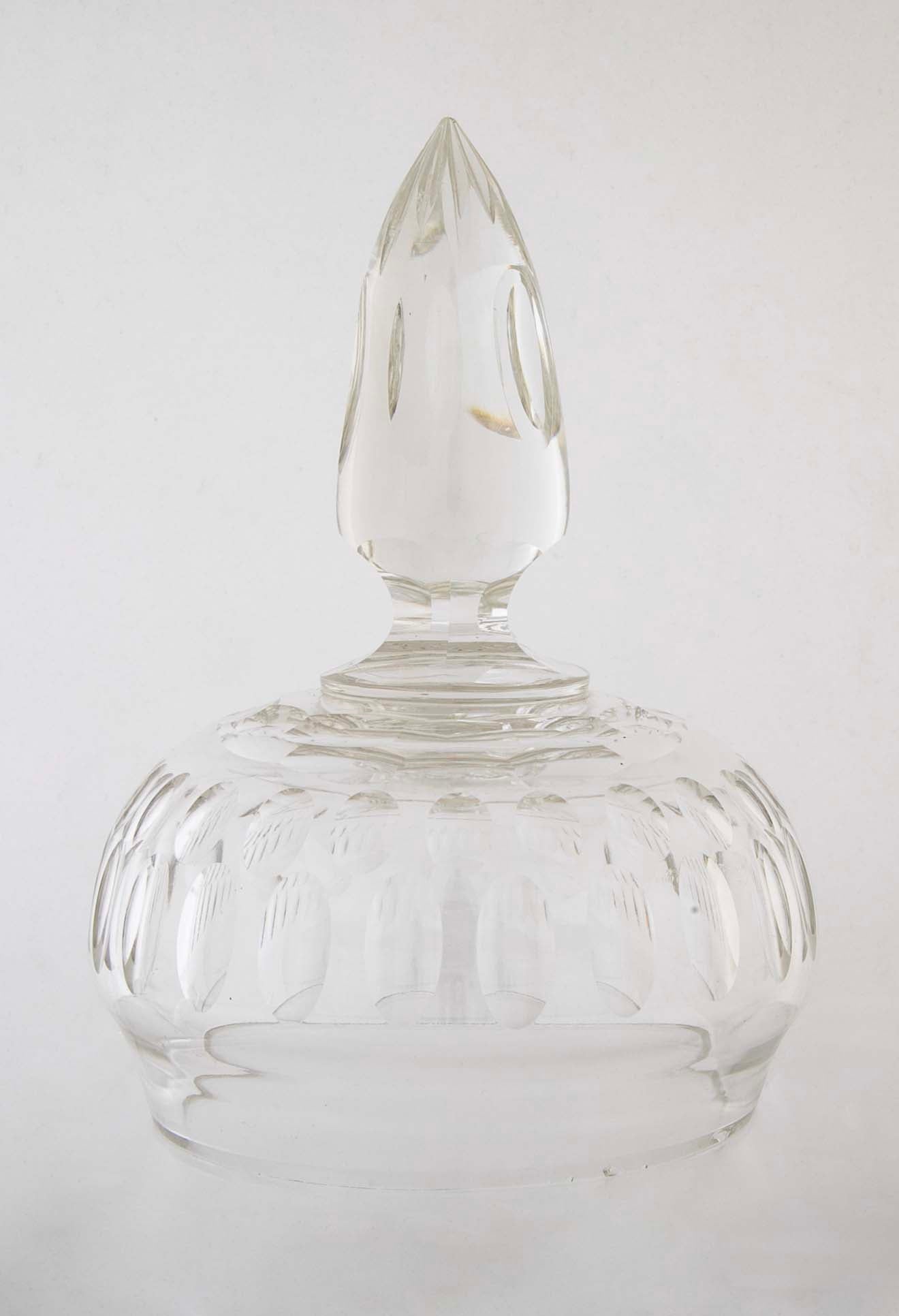 Pair of Covered Cut Glass Compotes
