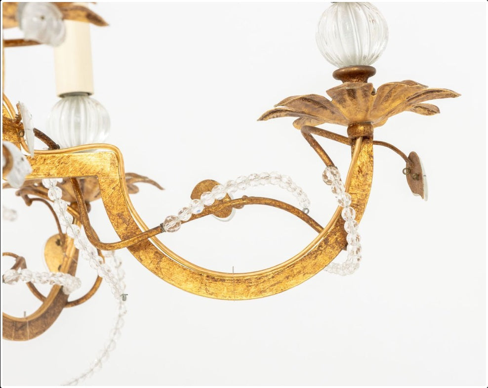 Mid-Century French Maison Bagues Style Chandelier