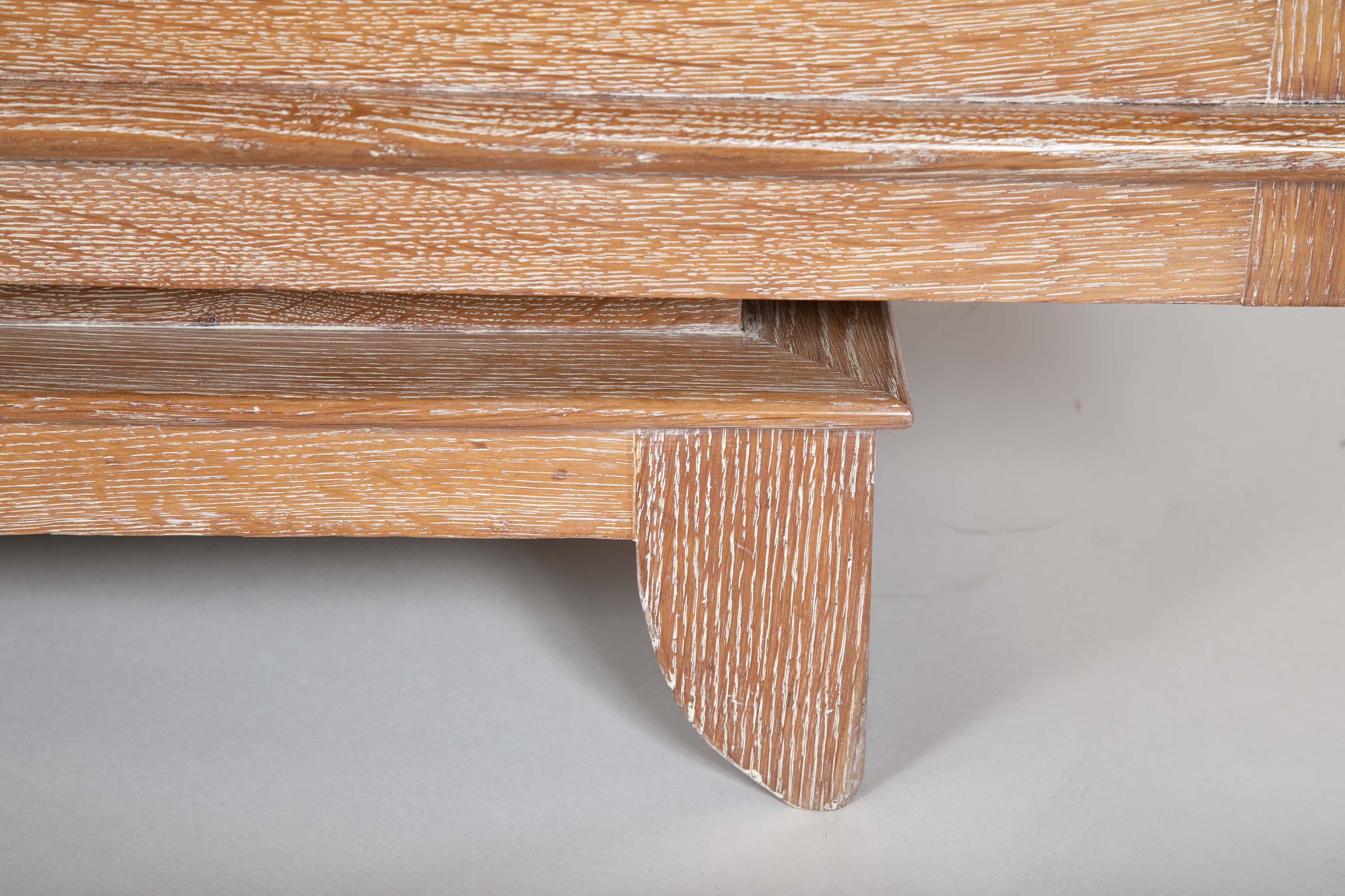 A Cerused Oak Credenza in the Manner of Andre Arbus