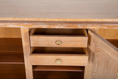 A Cerused Oak Credenza in the Manner of Andre Arbus