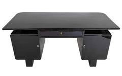 A 20th Century French Black Lacquer Desk