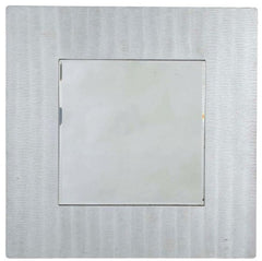 Lorenzo Burchiellaro (1933–2017)  Striae Aluminum Frame Mirror, c. 1970  Signed