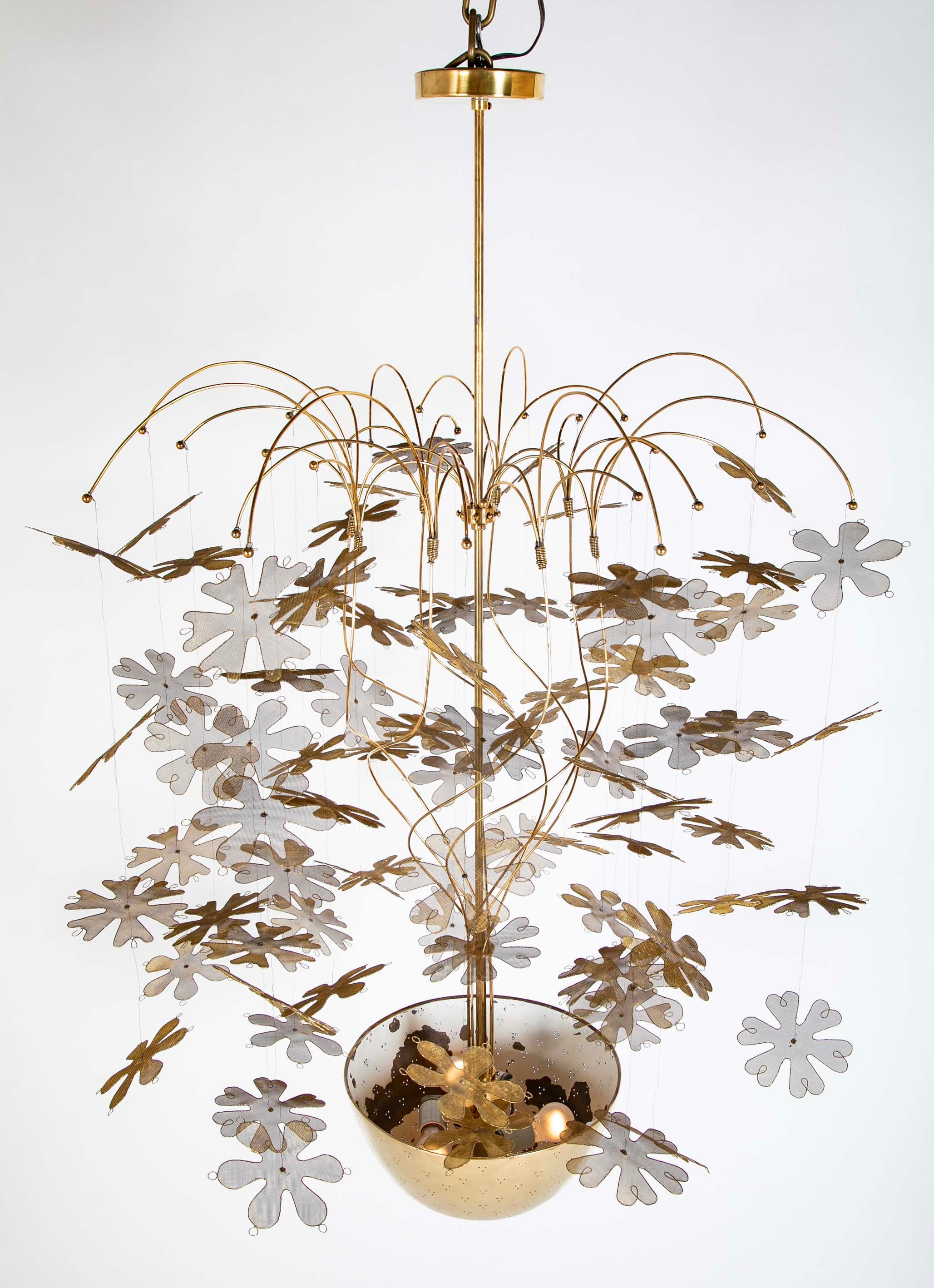 Snowflake Chandelier in the in the Style of Paavo Tynell "Fantasia Series"