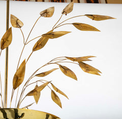 Pair of Custom Enameled Brass Chandeliers in the Manner of Paavo Tynell   Priced Individually
