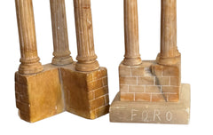 Set of Two Grand Tour Roman Ruins Marble Models