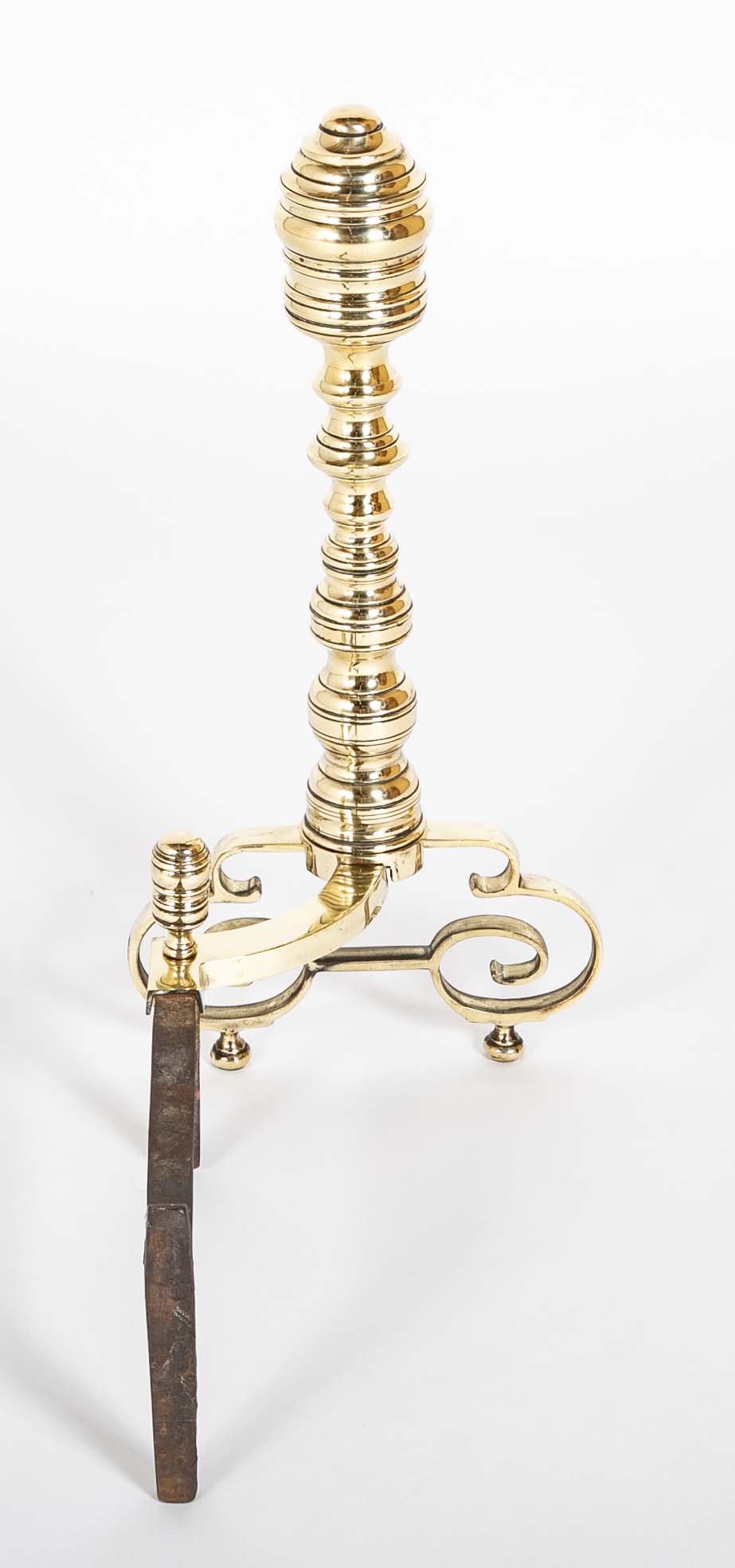 Brass Andirons from the Early 20th Century