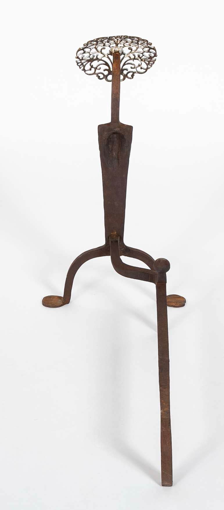 Pair of Brass Medallion Andirons