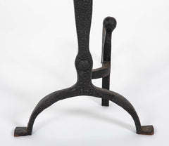 Large Brass Medallion Andiron